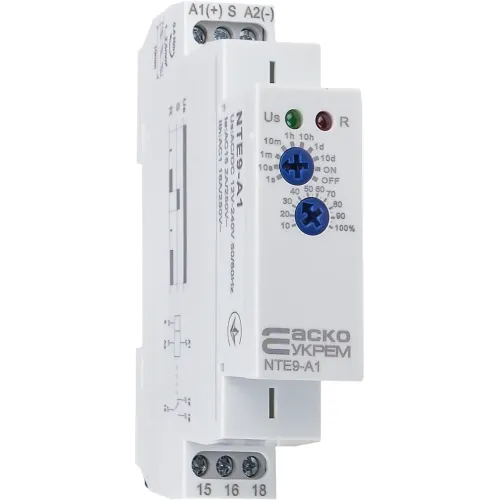 Реле задержки времени на включение NTE9-A1 AC/DC 12-240V Реле задержки времени на включение NTE9-A1 AC/DC 12-240V