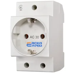 Розетка з заземленням AC30 2Р+РЕ Розетка з заземленням AC30 2Р+РЕ