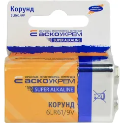 Батарейка лужна Корунд.6LR61.SC1 (shrink card 1) Батарейка лужна Корунд.6LR61.SC1 (shrink card 1)
