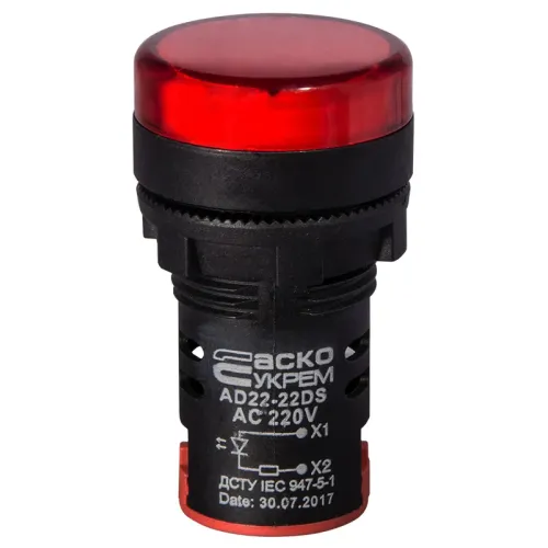 Сигнальная арматура AD22-22DS красная 220V АC Сигнальная арматура AD22-22DS красная 220V АC