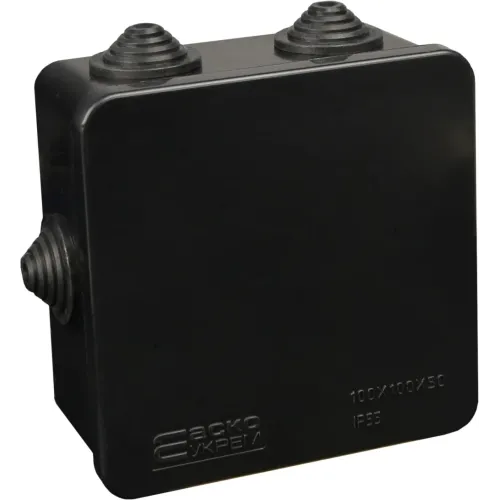 Распределительная коробка серии UAtmo Jet Black 100*100*50 (уп. 20шт) Распределительная коробка серии UAtmo Jet Black 100*100*50 (уп. 20шт)