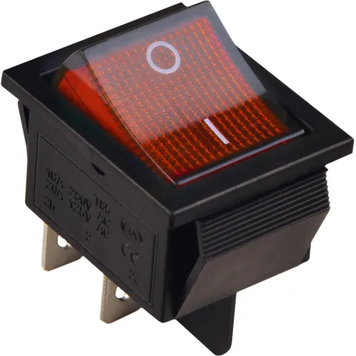 KCD2-201N R/B Переключатель 1 клав. с подсветкой 12 V AC/DC красный KCD2-201N R/B Переключатель 1 клав. с подсветкой 12 V AC/DC красный