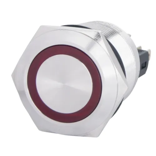 TYJ 22-271 Кнопка металева пласка з підсвічуванням, 1NO+1NC, червона 220V. TYJ 22-271 Кнопка металева пласка з підсвічуванням, 1NO+1NC, червона 220V.