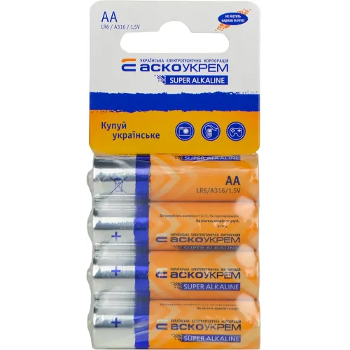 Батарея лужна AА.LR6.SC4 (shrink card 4) Батарея лужна AА.LR6.SC4 (shrink card 4)