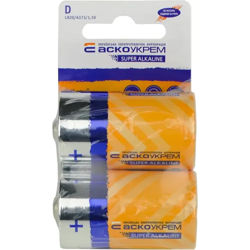 Батарейка щелочная D.LR20.SC2 (shrink card 2) Батарейка щелочная D.LR20.SC2 (shrink card 2)