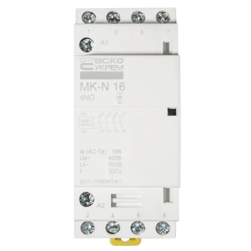 Модульний контактор MK-N 4P 16A 4NO 220V Модульний контактор MK-N 4P 16A 4NO 220V