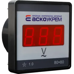 Цифровий вольтметр АС 80-500В 80х80 (ЦВ-8 LBN) Цифровий вольтметр АС 80-500В 80х80 (ЦВ-8 LBN)