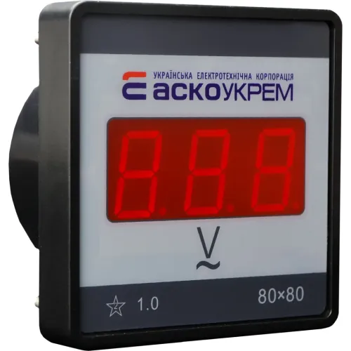 Цифровий вольтметр АС 80-500В 80х80 (ЦВ-8 LBN) Цифровий вольтметр АС 80-500В 80х80 (ЦВ-8 LBN)
