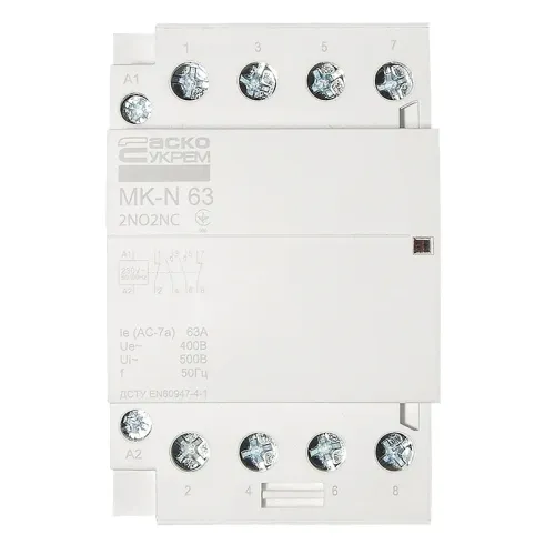Модульний контактор MK-N 4P 63A 2NO2NC 220V Модульний контактор MK-N 4P 63A 2NO2NC 220V