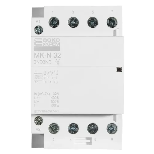 Модульний контактор MK-N 4P 32A 2NO2NC 220V Модульний контактор MK-N 4P 32A 2NO2NC 220V