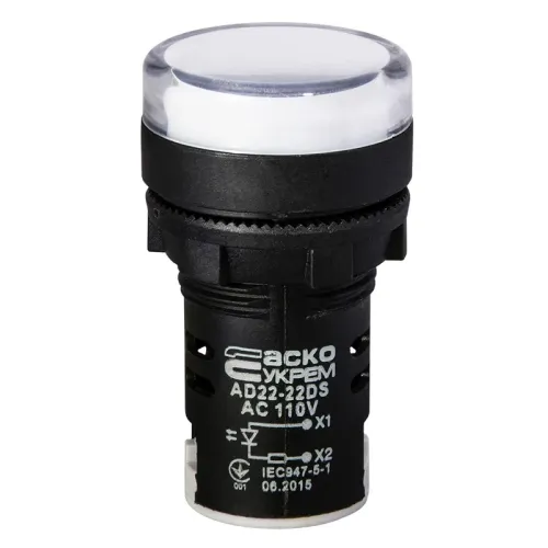 Сигнальная арматура AD22-22DS белая 110V АC Сигнальная арматура AD22-22DS белая 110V АC