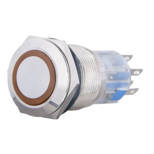 TYJ 19-272 Кнопка металева пласка з підсвічуванням, 2NO+2NC, жовта 220V. TYJ 19-272 Кнопка металева пласка з підсвічуванням, 2NO+2NC, жовта 220V.