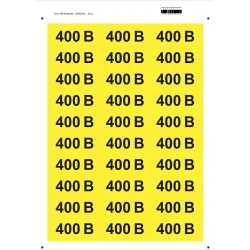 Наліпки "Знак "400 В" жовтий 38х90" Наліпки "Знак "400 В" жовтий 38х90"