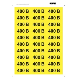 Наліпки "Знак "400 В" жовтий 38х90" Наліпки "Знак "400 В" жовтий 38х90"
