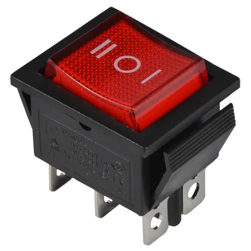 KCD2-203N R/B 220V Переключатель 1 клав. перекидной красный с подсветкой KCD2-203N R/B 220V Переключатель 1 клав. перекидной красный с подсветкой