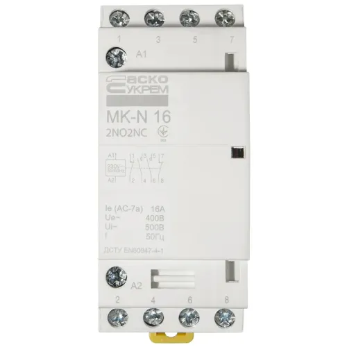 Модульний контактор MK-N 4P 16A 2NO2NC 220V Модульний контактор MK-N 4P 16A 2NO2NC 220V