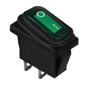 KCD3-101W GR/B Переключатель 1 клав. зеленый влагозащищенный