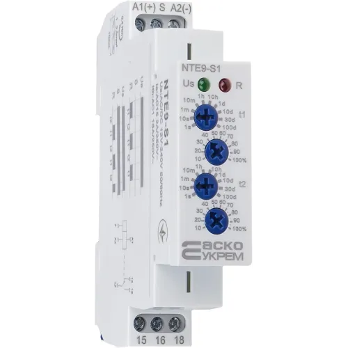 Реле времени асимметричного цикла NTE9-S1 AC/DC 12-240V Реле времени асимметричного цикла NTE9-S1 AC/DC 12-240V