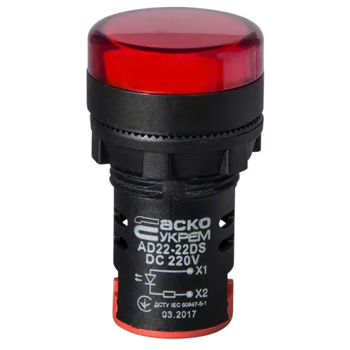 Сигнальная арматура AD22-22DS красная 220V DC Сигнальная арматура AD22-22DS красная 220V DC