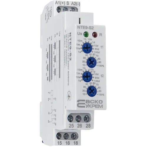 Реле времени асимметричного цикла NTE9-S2 AC/DC 12-240V Реле времени асимметричного цикла NTE9-S2 AC/DC 12-240V