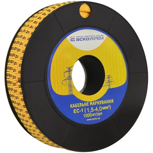 Маркування EC-1 1,5-4,0 кв.мм 2 "6" Маркування EC-1 1,5-4,0 кв.мм 2 "6"