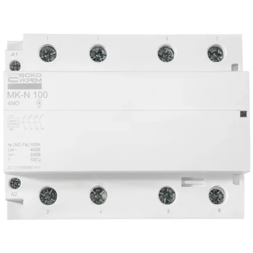 Модульный контактор MK-N 4P 100A 4NO 220V Модульный контактор MK-N 4P 100A 4NO 220V