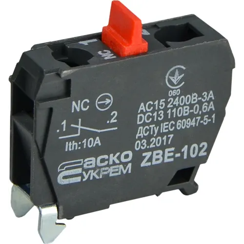 ZBE-102 N/C Контакт до постів керування XAL-D ZBE-102 N/C Контакт до постів керування XAL-D