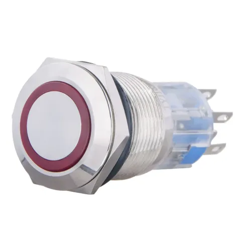 TYJ 19-272 Кнопка металева пласка з підсвічуванням, 2NO+2NC, червона 220V. TYJ 19-272 Кнопка металева пласка з підсвічуванням, 2NO+2NC, червона 220V.