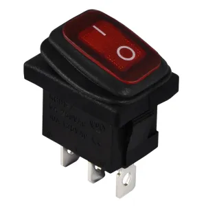 KCD1-2-101NW R/B 220V Переключатель 1 клав. влагоза. красный с подсветкой KCD1-2-101NW R/B 220V Переключатель 1 клав. влагоза. красный с подсветкой