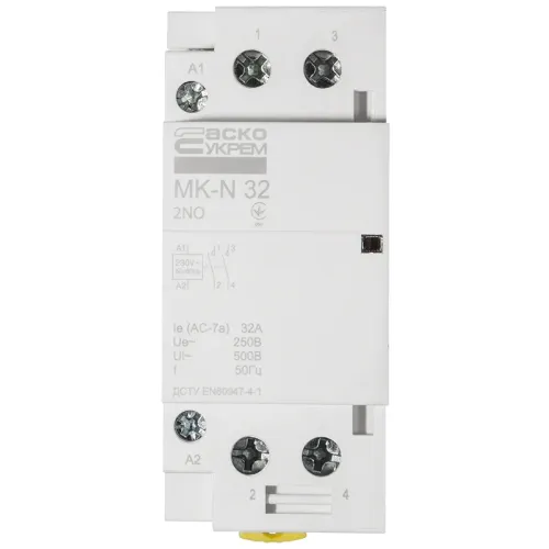Модульний контактор MK-N 2P 32A 2NO 220V Модульний контактор MK-N 2P 32A 2NO 220V