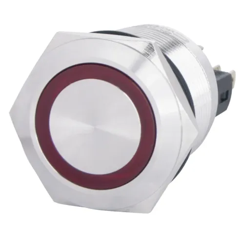 TYJ 22-271 Кнопка металева пласка з підсвічуванням, 1NO+1NC, червона 24V. TYJ 22-271 Кнопка металева пласка з підсвічуванням, 1NO+1NC, червона 24V.