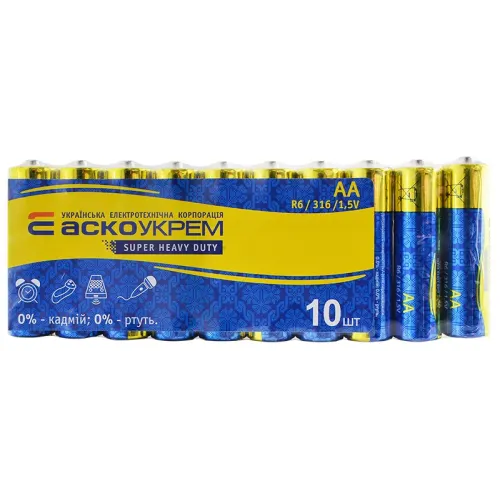 Батарейка солевая AА.R6.SP10 (shrink 10) Батарейка солевая AА.R6.SP10 (shrink 10)