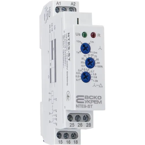 Реле часу зірка/трикутник NTE9-ST AC/DC 12-240V Реле часу зірка/трикутник NTE9-ST AC/DC 12-240V