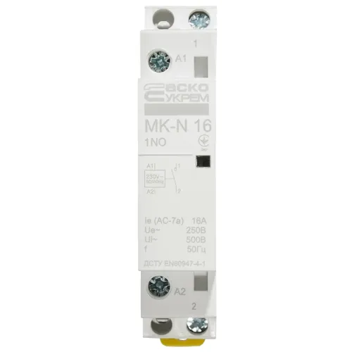 Модульный контактор MK-N 1P 16A 1NO 220V Модульный контактор MK-N 1P 16A 1NO 220V