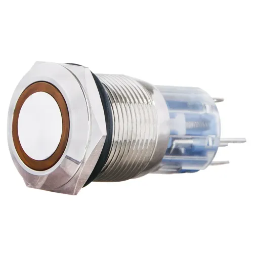 TYJ 19-271 Кнопка металлическая плоская с подсветкой, 1NO+1NC, желтая 220V. TYJ 19-271 Кнопка металлическая плоская с подсветкой, 1NO+1NC, желтая 220V.