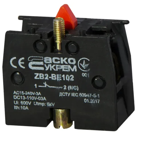 B2-BE102 NС Контакт до кнопок ХB2 B2-BE102 NС Контакт до кнопок ХB2