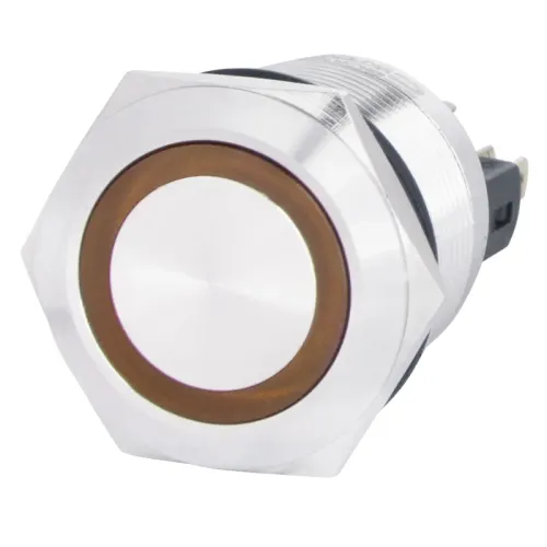 TYJ 22-271 Кнопка металлическая плоская с подсветкой, 1NO+1NC, желтая 220V. TYJ 22-271 Кнопка металлическая плоская с подсветкой, 1NO+1NC, желтая 220V.