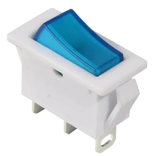 KCD3-101N-13 BL/WH 220V Переключатель 1 клав. синий с подсветкой KCD3-101N-13 BL/WH 220V Переключатель 1 клав. синий с подсветкой