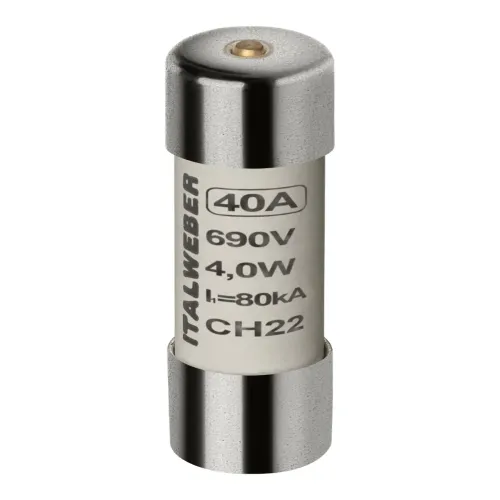 Предохранитель цилиндрический Italweber CH22 40A gG 22×58 690V, с бойком Предохранитель цилиндрический Italweber CH22 40A gG 22×58 690V, с бойком