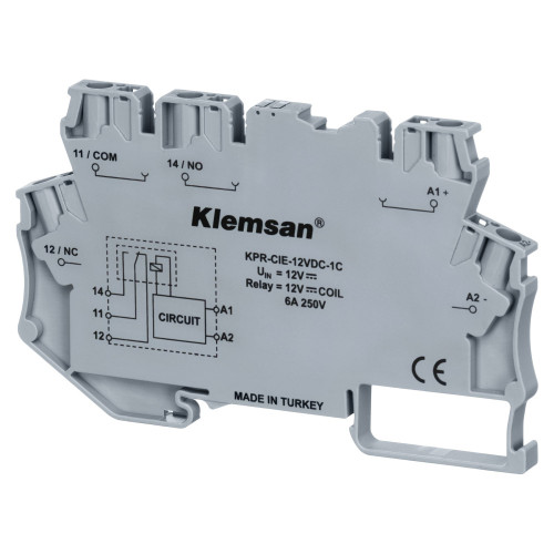 Реле інтерфейсне Klemsan KPR-CIE-12VDC-1C Реле інтерфейсне Klemsan KPR-CIE-12VDC-1C