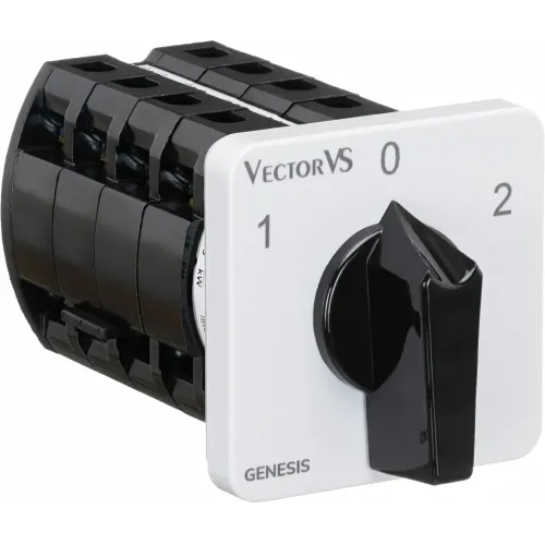 Кулачковий перемикач Vector VS GC 40A 4P схема 75 (1-0-2) Кулачковий перемикач Vector VS GC 40A 4P схема 75 (1-0-2)