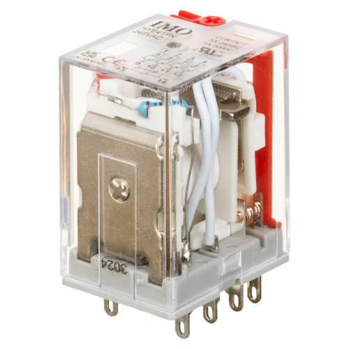 Проміжне реле 4P 5A 240V AC LED+Тест + Колодка зі скобою тип S Проміжне реле 4P 5A 240V AC LED+Тест + Колодка зі скобою тип S