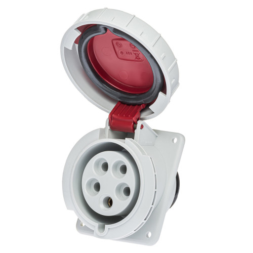 Розетка встроенная наклонная IDE MUNDIAL 5P 32A 220V IP66-69 Розетка встроенная наклонная IDE MUNDIAL 5P 32A 220V IP66-69