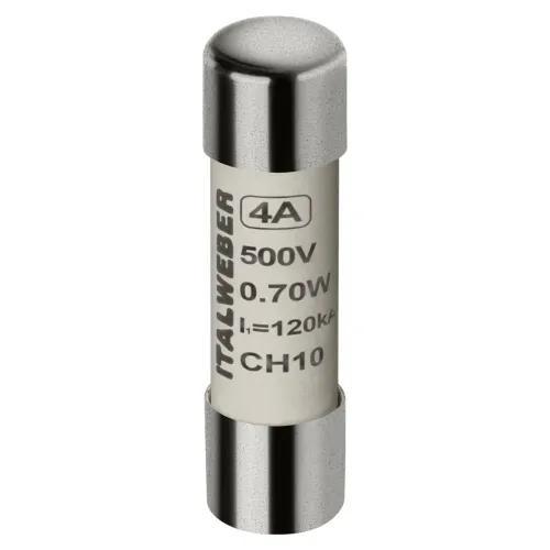 Запобіжник циліндричний Italweber CH10 4A gG 10×38 500V Запобіжник циліндричний Italweber CH10 4A gG 10×38 500V