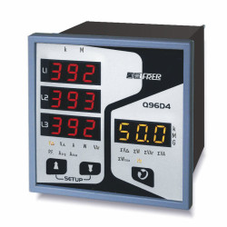 Аналізатор мережі щитовий 96×96mm FRER, 4 LED дісплея, 100-400V 1-5A Аналізатор мережі щитовий 96×96mm FRER, 4 LED дісплея, 100-400V 1-5A