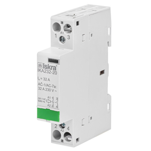 Модульный контактор ISKRA IKA 32A 230V AC 2NO Модульный контактор ISKRA IKA 32A 230V AC 2NO