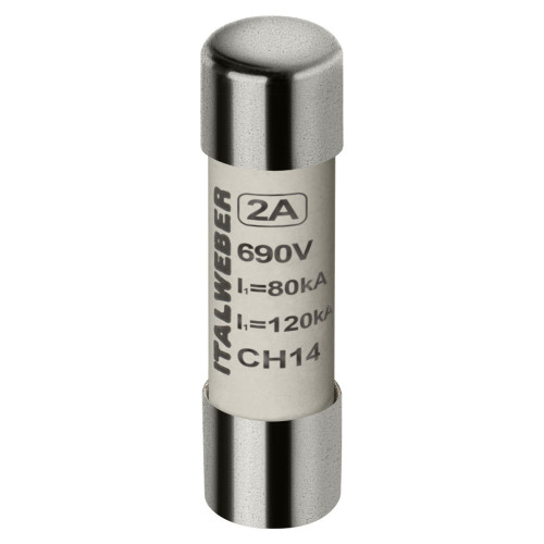 Предохранитель цилиндрический Italweber CH14 2A gG 14×51 690V Предохранитель цилиндрический Italweber CH14 2A gG 14×51 690V