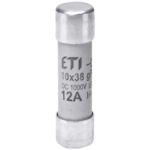 Предохранитель цилиндрический ETI 12A gPV 10×38 1000V Предохранитель цилиндрический ETI 12A gPV 10×38 1000V