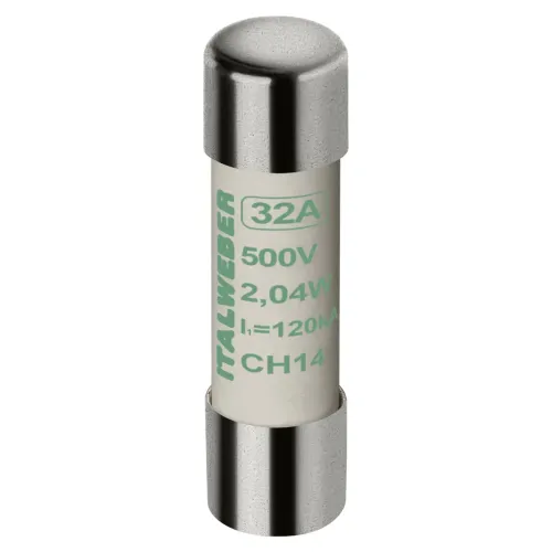 Предохранитель цилиндрический Italweber CH14 32A aМ 14×51 500V Предохранитель цилиндрический Italweber CH14 32A aМ 14×51 500V