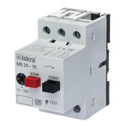 Автомат захисту двигуна ISKRA MS25 16A Автомат захисту двигуна ISKRA MS25 16A